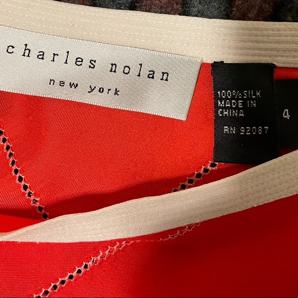 CALF LENGTH DESIGNER EYELET SILK SKIRT - Picture 3 of 4